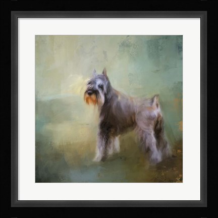 Framed Schnauzer On Patrol Print