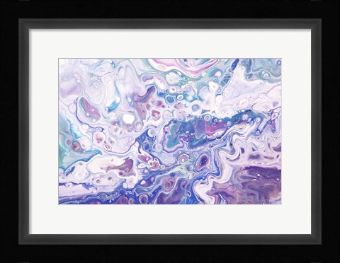 Framed Fluid Acrylic Underwater Worlds 1 Print