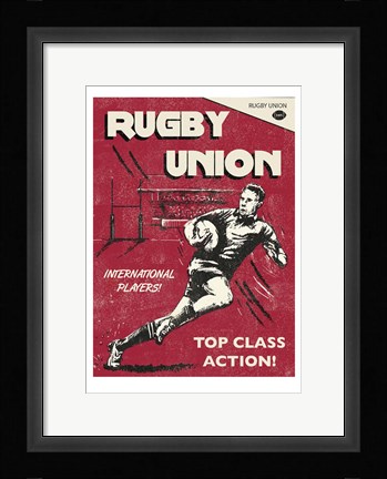 Framed Rugby Print
