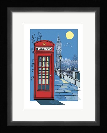 Framed Telephone Box Print