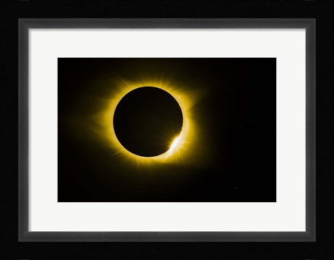 Framed Diamond Ring Eclipse Print
