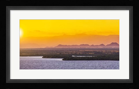 Framed Islands In The Sunset Print
