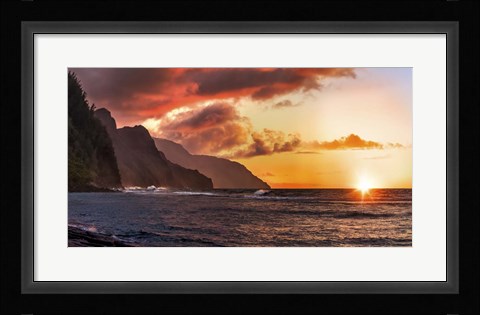 Framed Nepali Coast Sunset Print