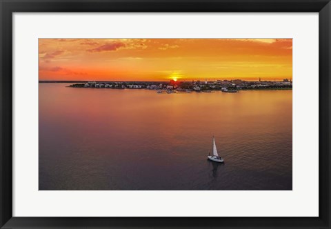 Framed Sailing In Charleston Print