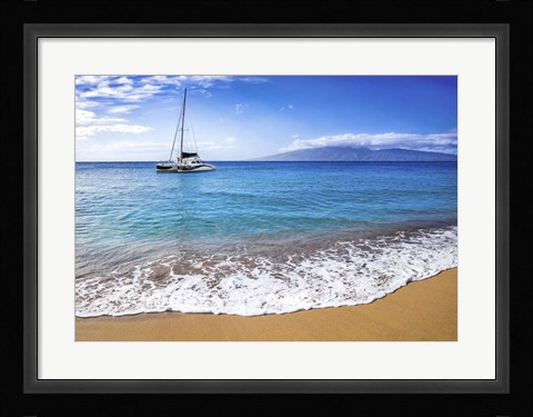 Framed Sailing Near Maui Print