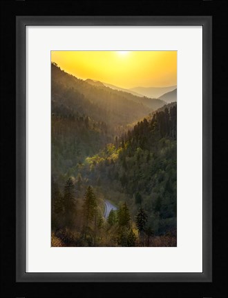 Framed Sunset Valley In The Smokies Print