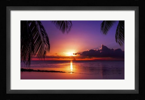 Framed Tahiti Sunset Print