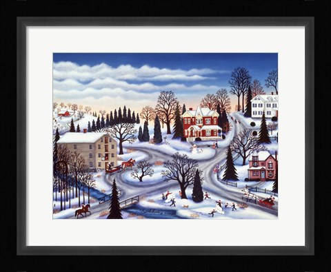 Framed Bears Mill Print