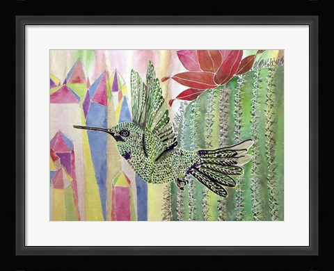 Framed Hummingbird Paradise Print