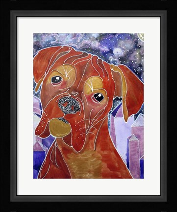 Framed Cosmic Boxer Print