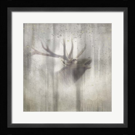 Framed Antique Wildlife Elk 2 Print