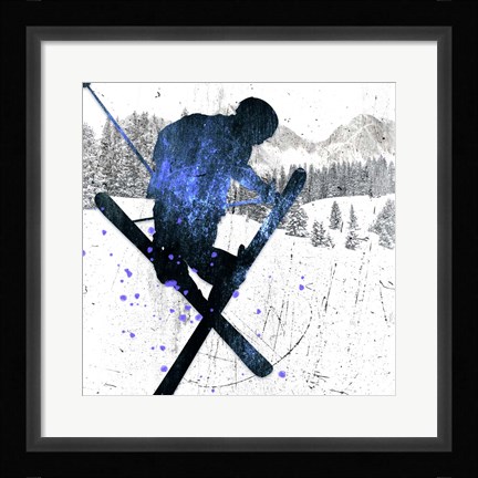 Framed Extreme Skier 04 Print