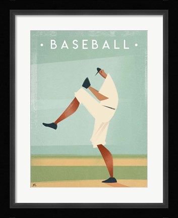 Framed Vintage Baseball Print