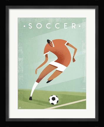 Framed Vintage Soccer Print