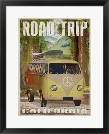Framed Cali Road Trip Print