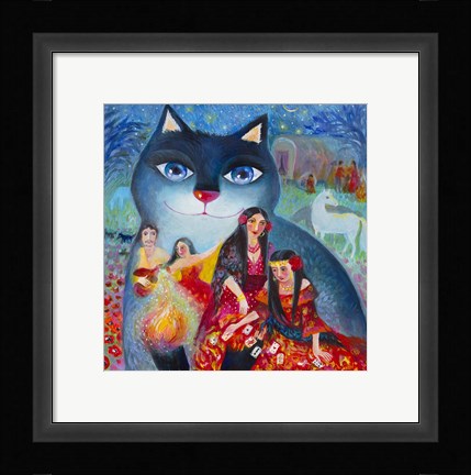 Framed Gypsy Cat Print