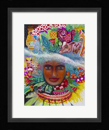 Framed Milky Way and summer Africa Print