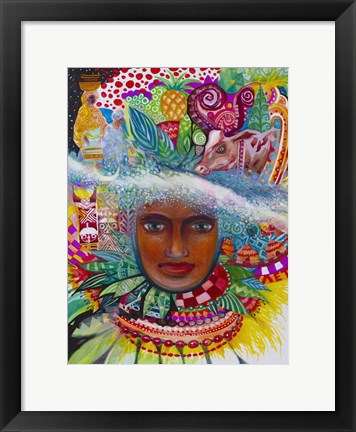 Framed Milky Way and summer Africa Print