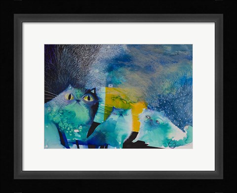 Framed Persian Cats Print