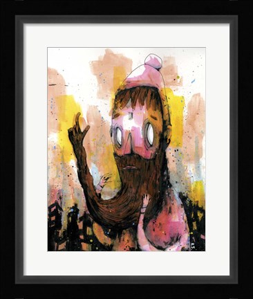 Framed His Beard Had A Mind Print