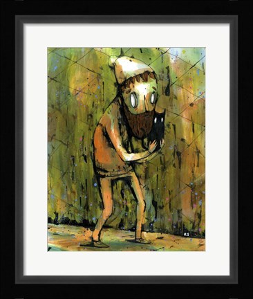 Framed His Beard Loved Kitties Print