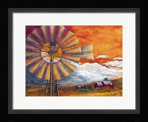 Framed Standing Tall in the Autumn Sky Print