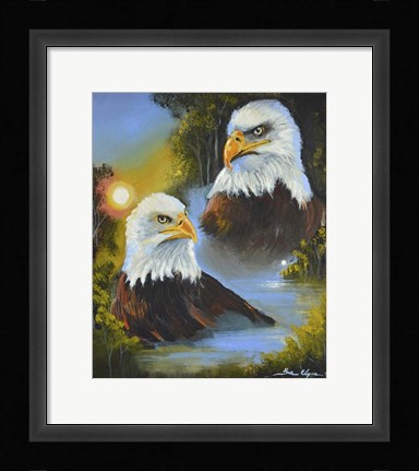 Framed Mystic Eagles Print