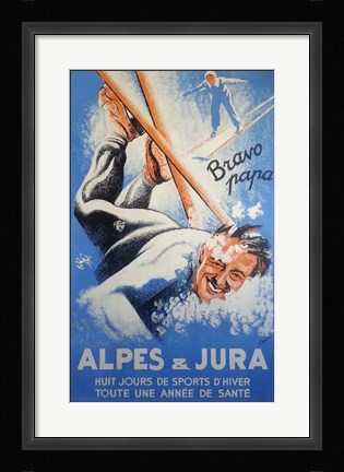 Framed Swiss Alps and Jura Print