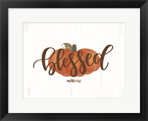 Framed Blessed Pumpkin Print