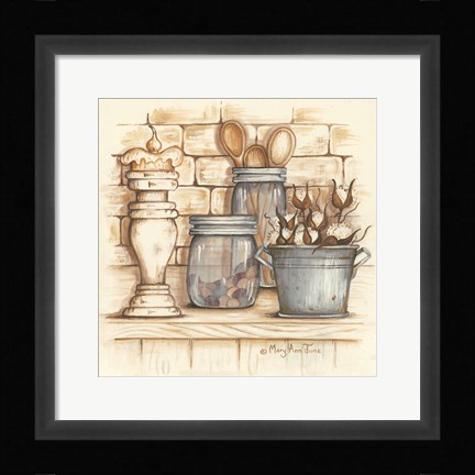 Framed Jars and Wooden Spoons Print