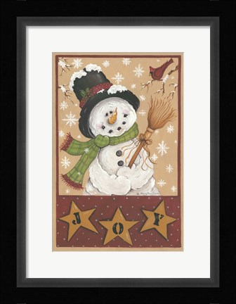 Framed Snowman's Joy Print