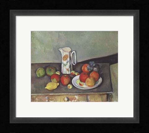 Framed Still Life with Milk Jug and Fruit Print