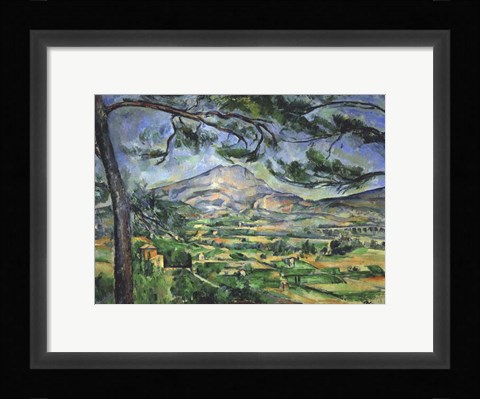 Framed Mont Sainte-Victoire with Large Pine Tree Print
