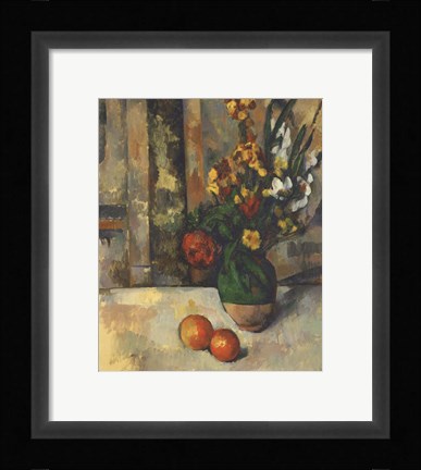 Framed Vase and Apples Print