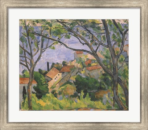 Framed View of L&#39;Estaque Through the Trees Print