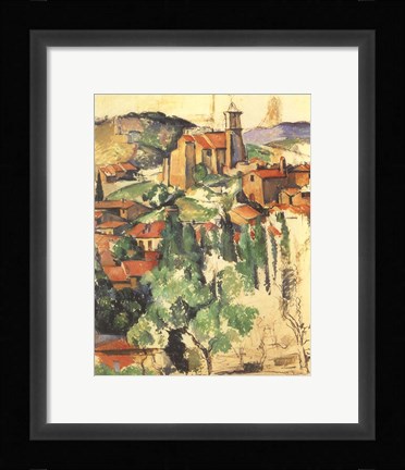 Framed Village of Gardanne, 1885 Print