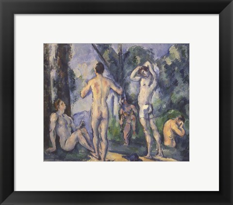 Framed Bathers, 1890 Print