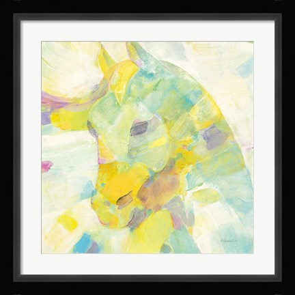 Framed Kaleidoscope Horse III Print
