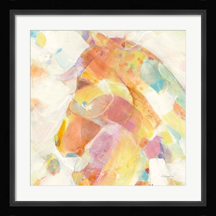 Framed Kaleidoscope Horse II Print