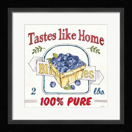 Framed Fruit Stand IV Print