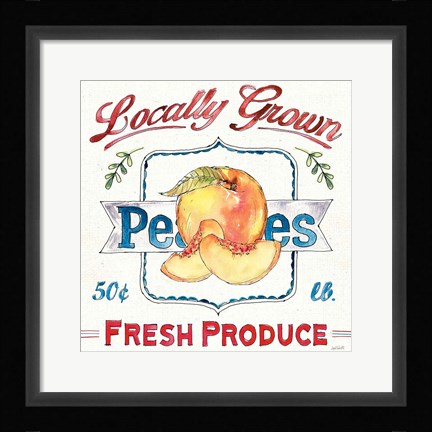 Framed Fruit Stand III Print