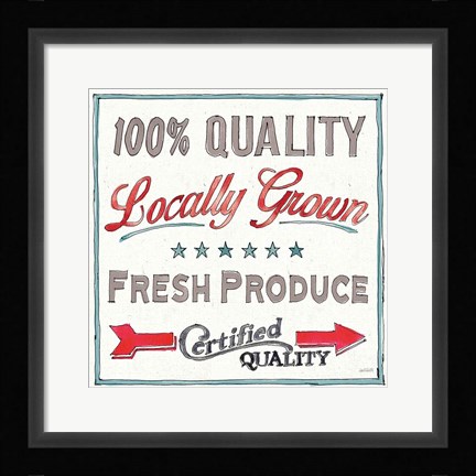 Framed Farm Signs VI Print