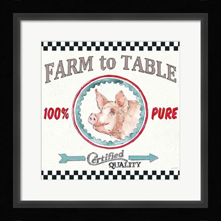 Framed Farm Signs IV Print