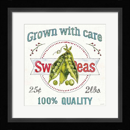 Framed Veggie Market IV Print