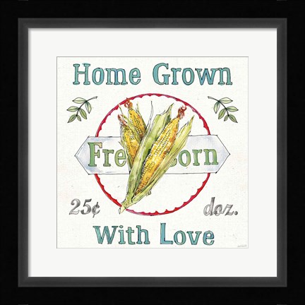 Framed Veggie Market III Print