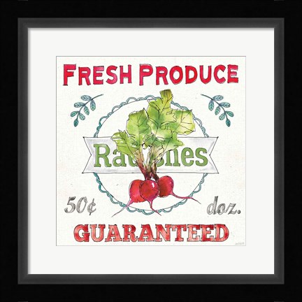 Framed Veggie Market II Print