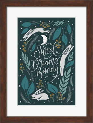 Framed Sweet Dreams Bunny II Print