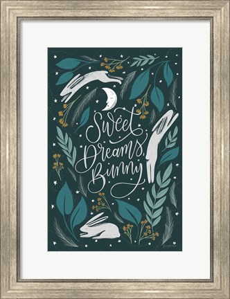 Framed Sweet Dreams Bunny II Print
