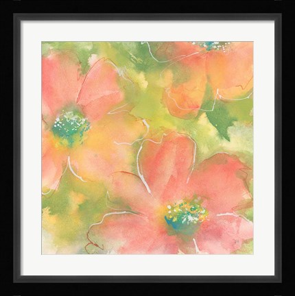 Framed Summer Cosmos I Print