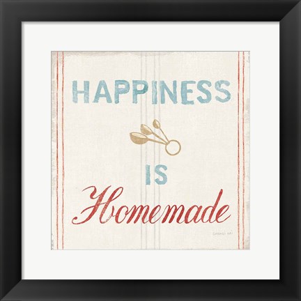 Framed Floursack Kitchen VIII Bold Print